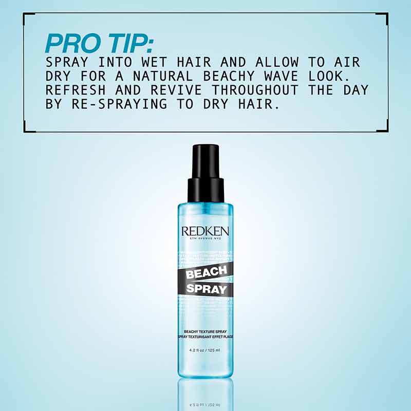 Redken Beach Spray Beachy Texture Spray | Spray for dry or damp hair | Adds volume | Beachy wave effect | Natural beachy wave look