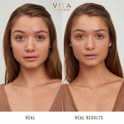 Vita Liberata Beauty Blur Face with Tan | shade medium before and after