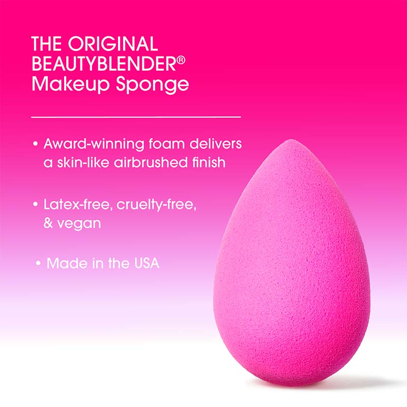 Beautyblender The Original | the original beauty blender sponge | make up sponge | makeup sponge | foundation sponge | beautyblender | pink beauty blender | pink makeup sponge | best of beauty blender