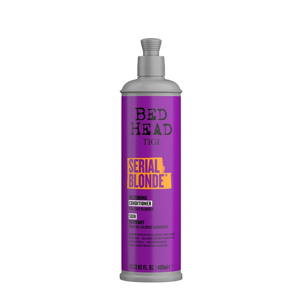 TIGI Bed Head Serial Blonde Restoring Conditioner | blonde hair | chemically treated hair |  colour enhancing formulation | conditions damaged hair | protects hair | conditioner