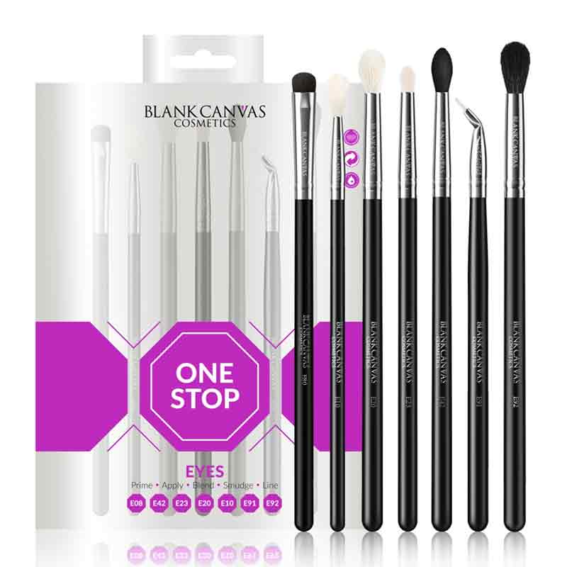 Blank Canvas One Stop Eye Brush Set | makeup brush set | eye brushes | eye brush set | blank canvas brushes 