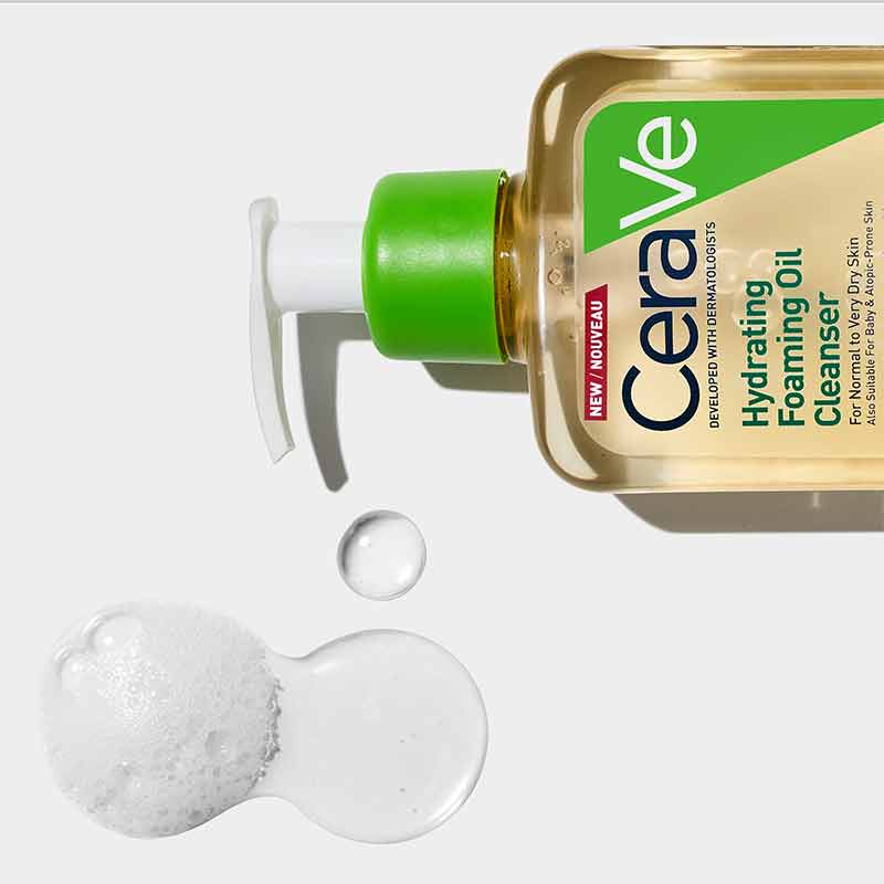 CeraVe Hydrating Foaming Oil Cleanser | normal to dry skin | sensitive skin | makeup remover for sensitive skin | oil to foam makeup remover | non greasy cleanser | cerave cleanser | Ireland