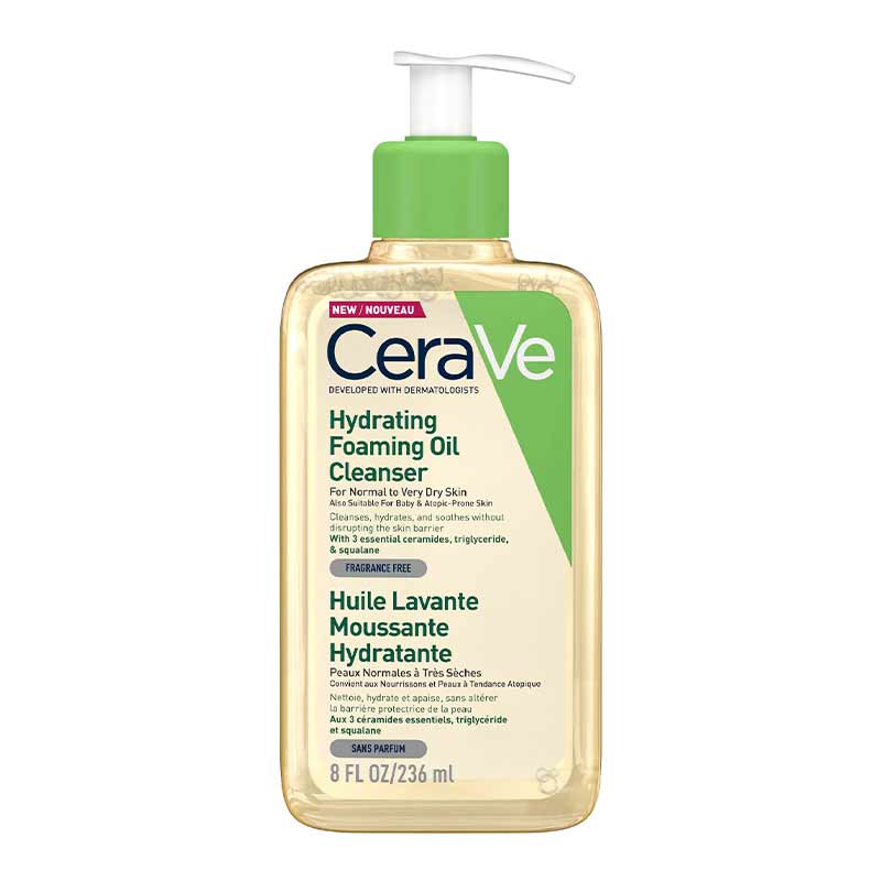 CeraVe Hydrating Foaming Oil Cleanser | normal to dry skin | sensitive skin cleanser | cleanse | hydrate | body cleanser | cerave cleanser | Ireland