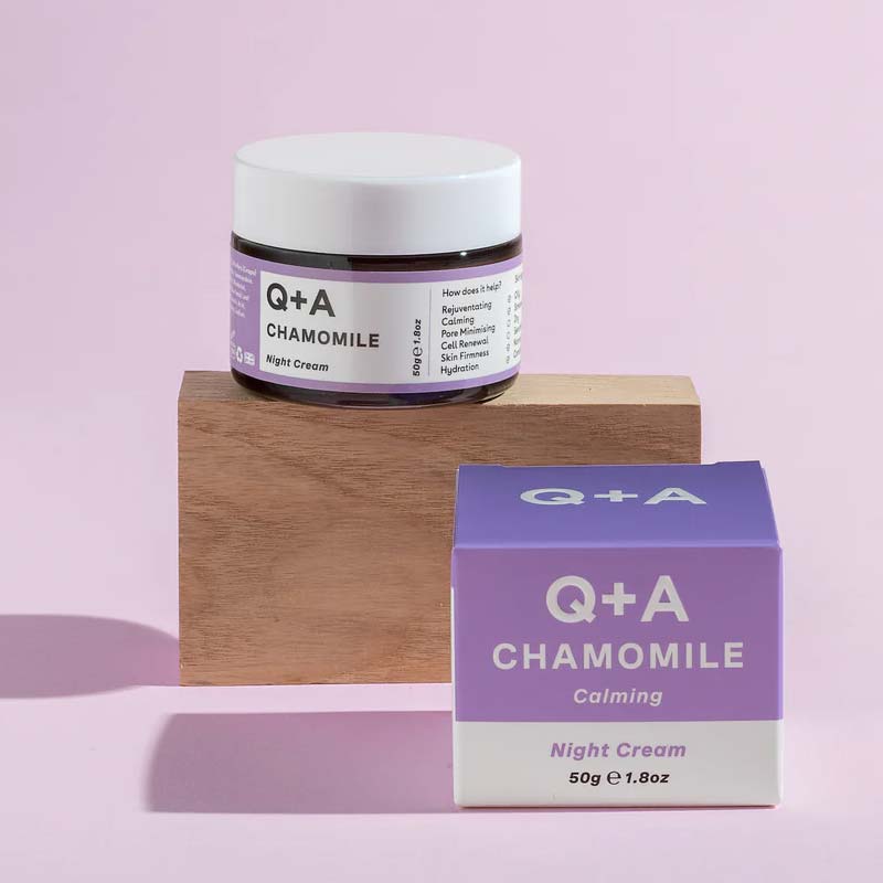 Q+A Chamomile Night Cream | calming night cream for face moisturisation