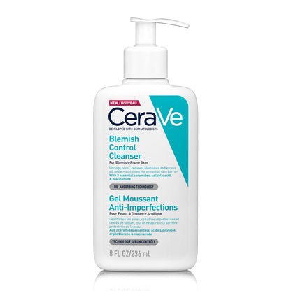 CeraVe Blemish Control Cleanser | blemish prone acne skin cleanser with gentle exfoliant