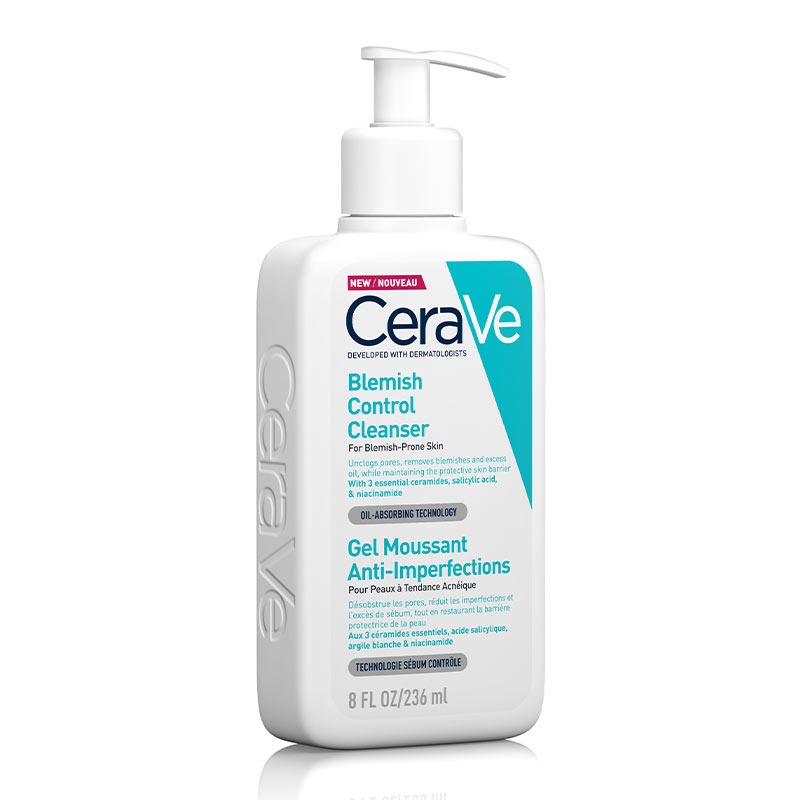 CeraVe Blemish Control Cleanser | oil absorbing technology | 