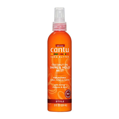 Cantu coconut oil shine & hold mist | Natural curl | Add definition to curls | Shea butter | Moisturise and nourish hair 