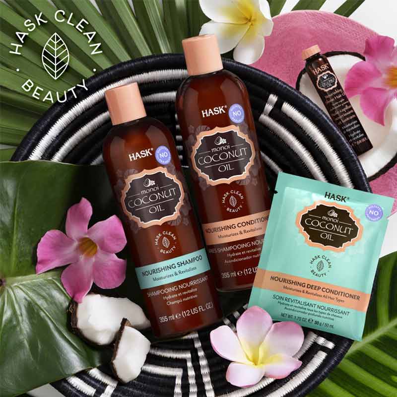 HASK Monoi Coconut Oil Shampoo | coconut oil range for hair
