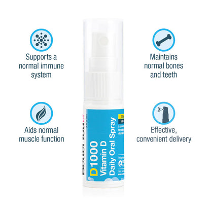 Better You D1000 Oral Spray | support natural immune system | vitamin d spray | maintain normal bones and teeth | aid muscle function