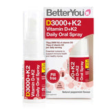 Better You D3000 + K2 Oral Spray | essenital nutrients to support immune health and healthy bones | peppermint flavour oral spray vitamins