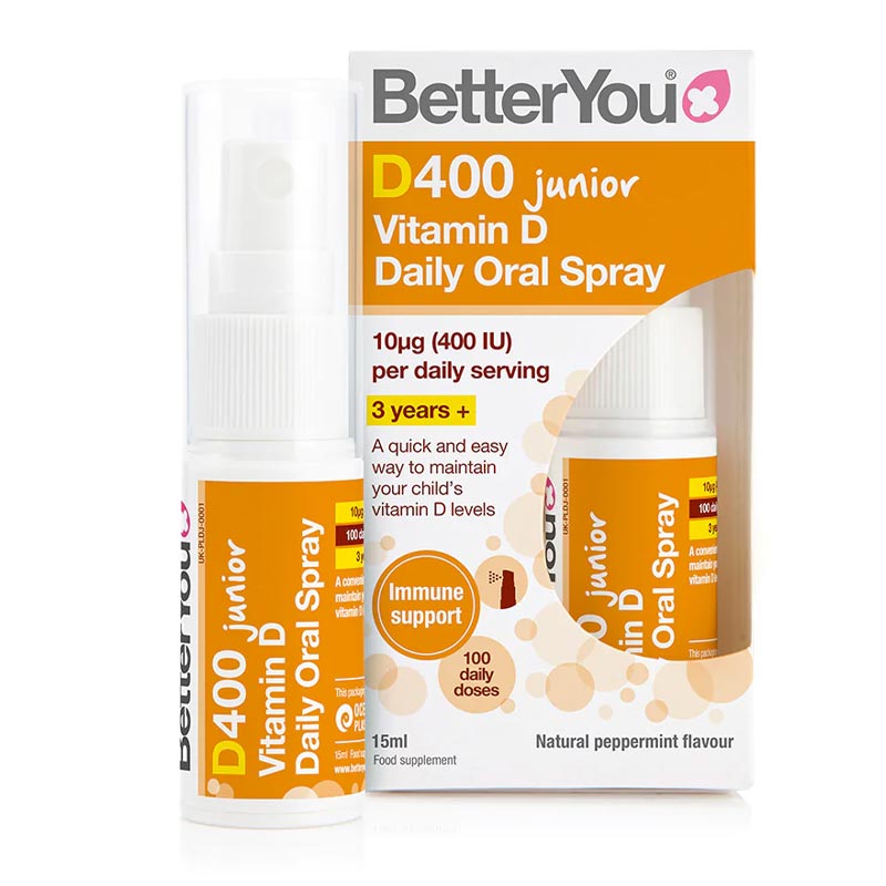 Better You D400 Junior Oral Spray | quick and easy vitamins for kids | vitamin d levels for kids | vitamin spray for kids