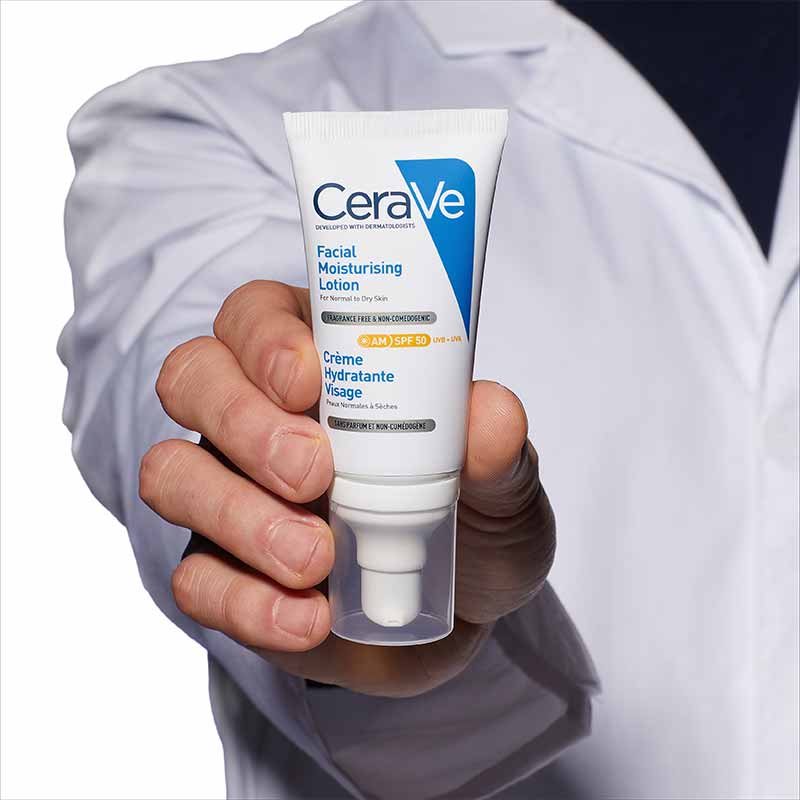 CeraVe Facial Moisturising Lotion AM SPF50 | lightweight moisturiser | moisturiser for AM