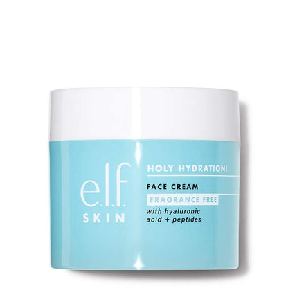 e.l.f. Holy Hydration ! Face Cream Fragrance Free | Facial Moisturise | Sensitive skin | Lightweight formula | Vitamin B5, Peptides, Niacinamide | Fragrance free | Nourish and plump skin | 