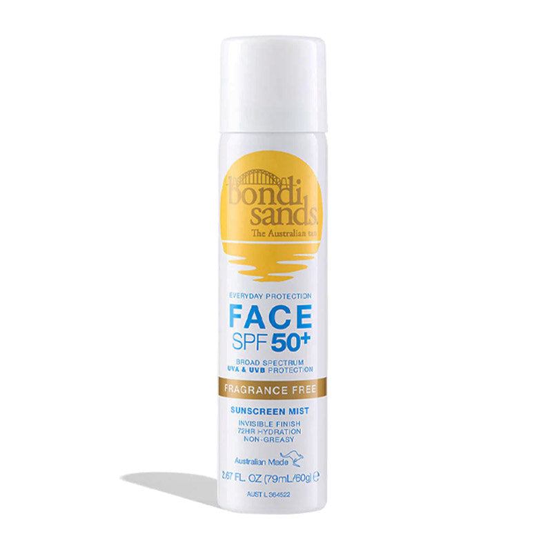 Bondi Sands SPF 50 Fragrance Free Face Mist | sunscreen mist for face