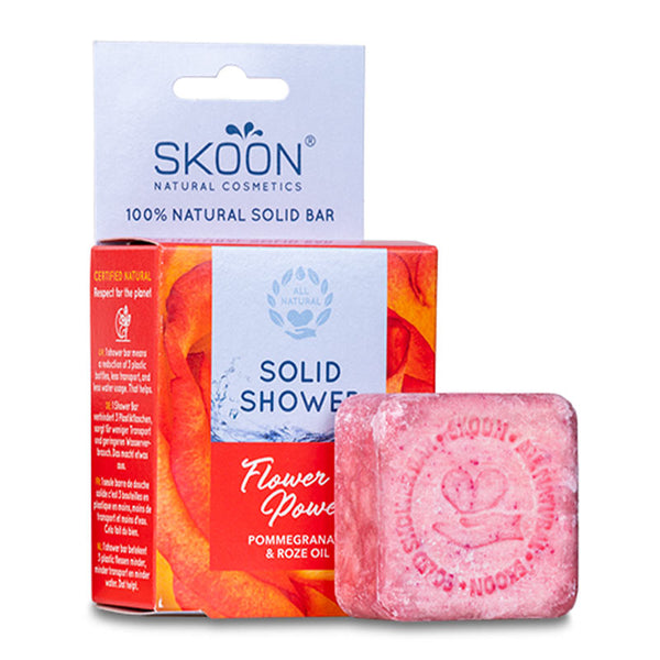 Skoon Shower Bar – Flower Power | sustainable shower bar | plastic free shower gel soap