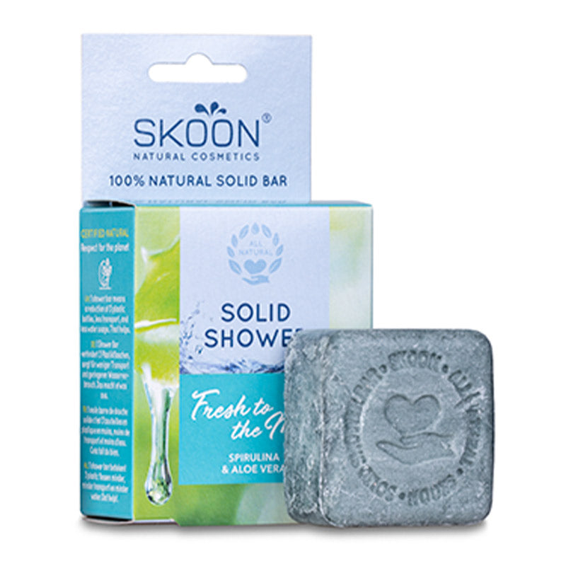Skoon Shower Bar - Fresh to the Max | sustainable body wash | black of soap for shower | natural shower wash