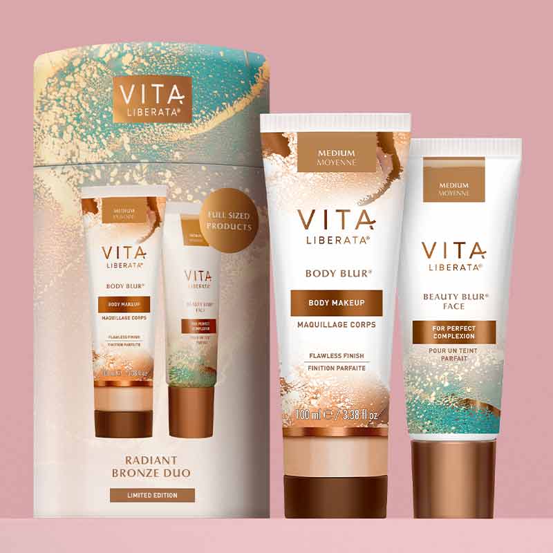 Vita Liberata Radiant Bronze Duo Gift Set | body blur gift set with beauty blur