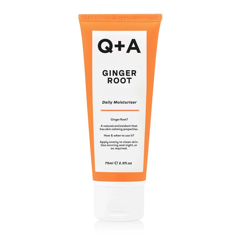 Q+A Ginger Root Daily Moisturiser | ginger moisturiser | skincare enriched with ginger