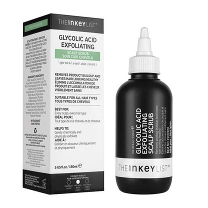 The INKEY List Glycolic Acid Exfoliating Scalp Scrub | chemical and physical exfoliators for scalp | 