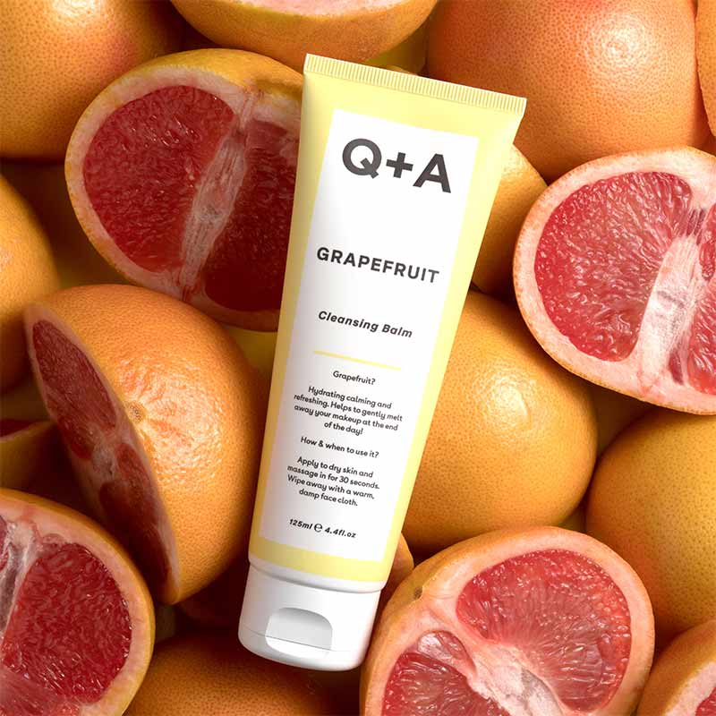 Q+A Grapefruit Cleansing Balm | fruity cleanser antioxidant cleanse