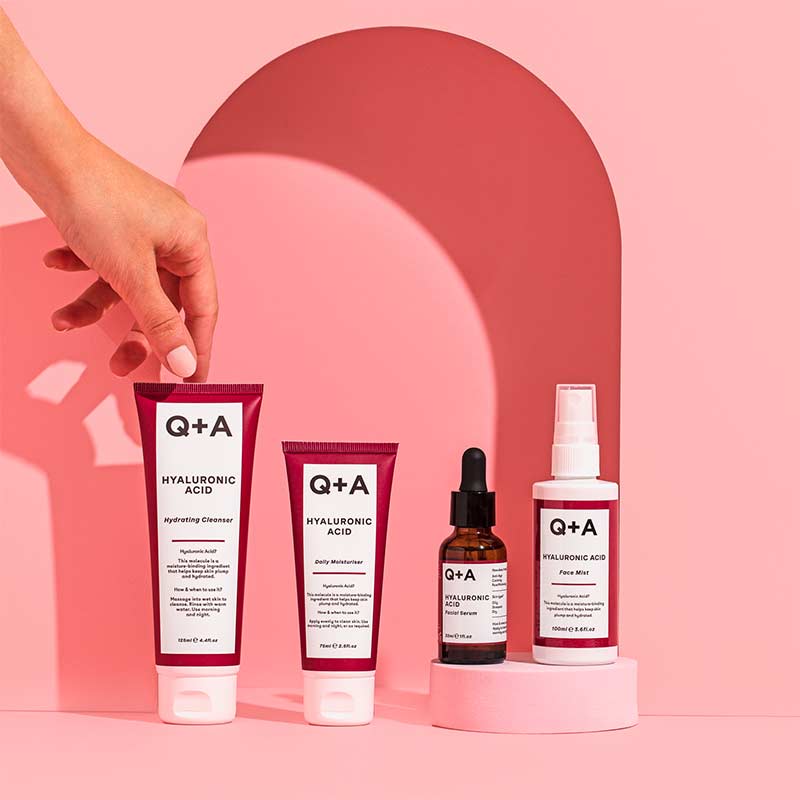 Q+A Hyaluronic Acid Heroes Bundle | full hydrating skincare routine
