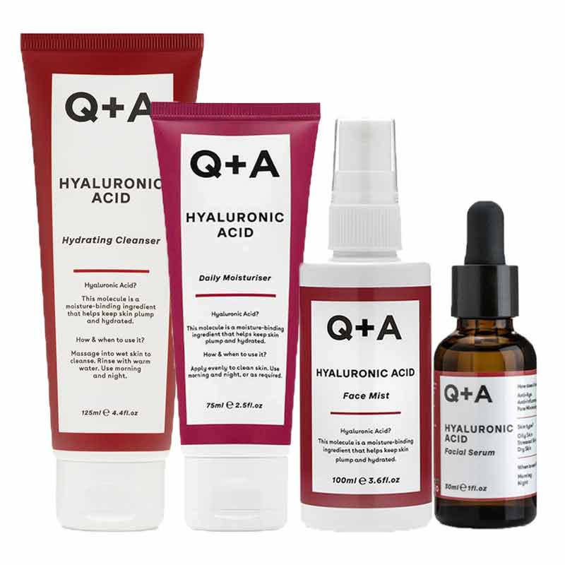 Q+A Hyaluronic Acid Heroes Bundle | hyaluronic skincare routine