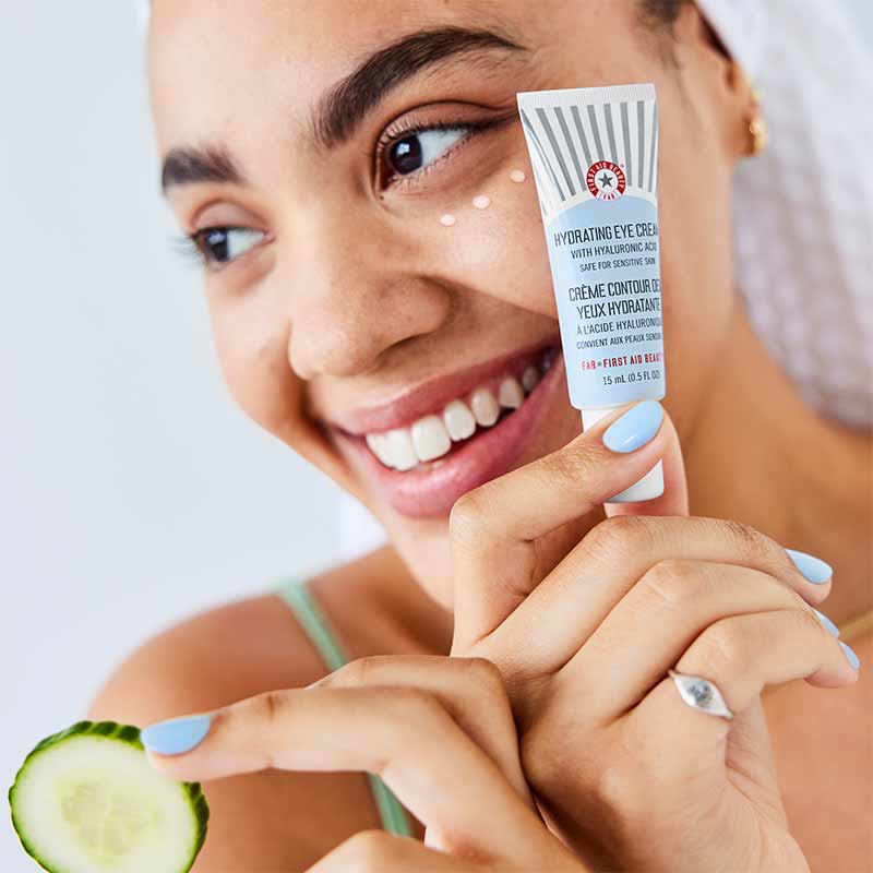 First Aid Beauty Hydrating Eye Cream with Hyaluronic Acid | cucumber scented skincare