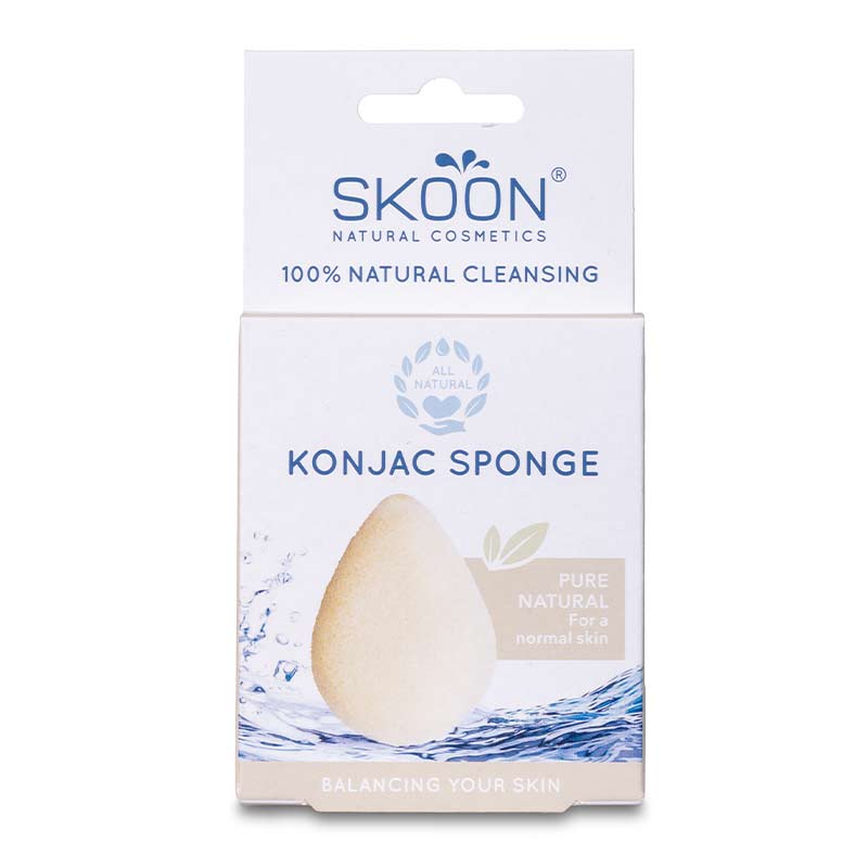 Skoon Konjac Sponge - Pure Natural | facial cleansing sponge