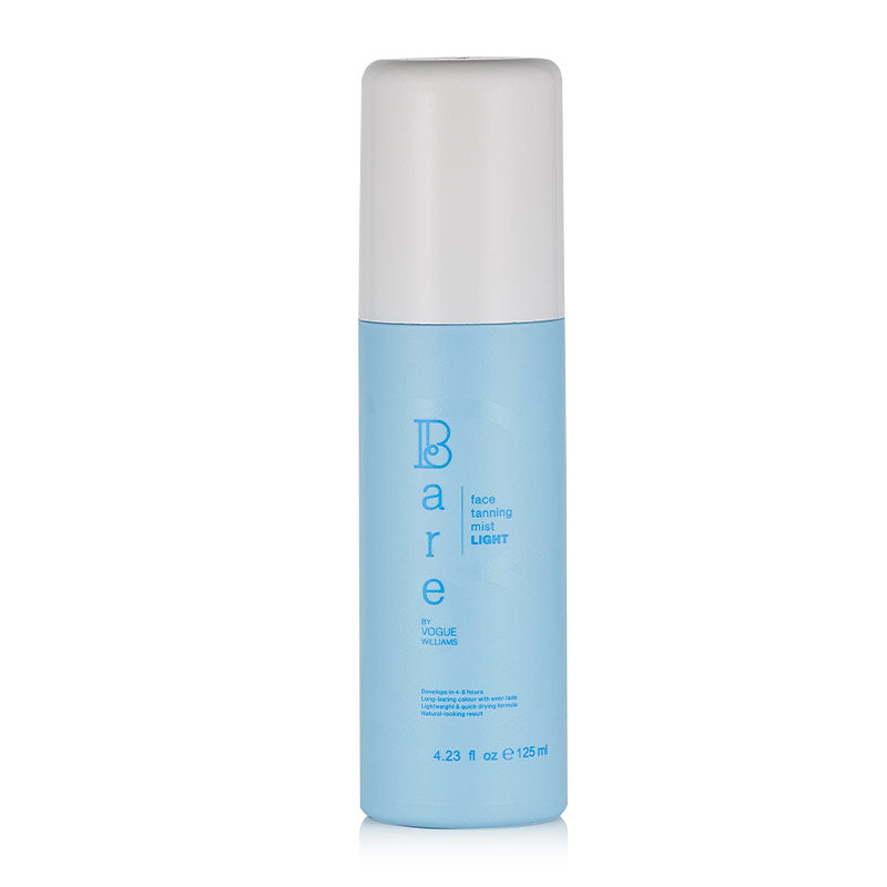 Bare by Vogue | Golden glow | Natural finish | Clear spray | 8 hour developing tan | Nourishes skin | Natural looking finish | Tanning without the sun