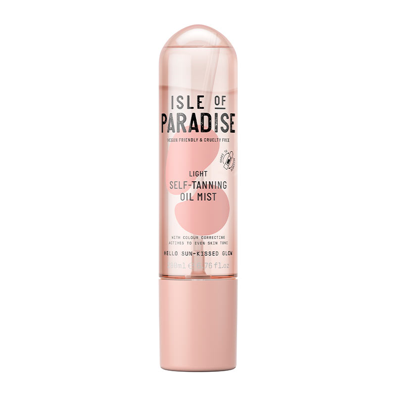 Isle of Paradise Self-Tanning Oil Mist | light | sunkissed glow | colour correcting tan | oil tan | tan mist | self tan spray 
