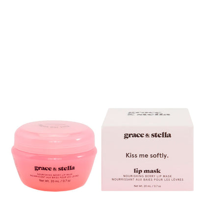 Grace and Stella Kiss me softly Nourishing berry lip mask | lip gloss | smooth pillowy lips | castor oil lip balm | 