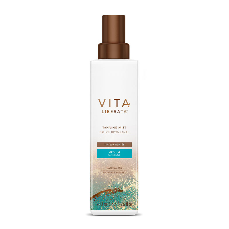 Vita Liberata Tinted Tanning Mist | shade medium tan | tan mist | tan spray mist | hyaluronic acid tan | vita liberata rebrand