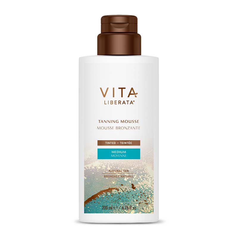 Vita Liberata Tinted Tanning Mousse | shade medium vita liberata rebrand packaging 