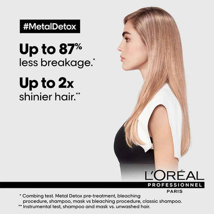L'Oreal Professionnel Metal Detox | shampoo and conditioner for less breakage and shiner hair