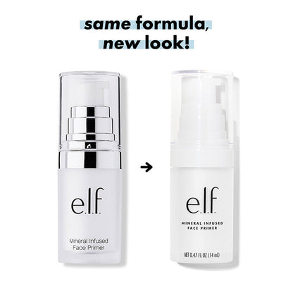 e.l.f. Mineral Infused Clear Face Primer | Makeup stays on all day | Prep skin | Weightless formula | Silky texture | Mineral based | even canvas for makeup