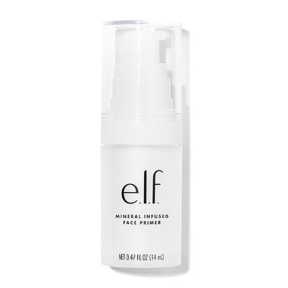 e.l.f. Mineral Infused Clear Face Primer | Prep skin | First step in makeup routine | Lightweight | Silky formula | Fill fine lines | Combats oiliness