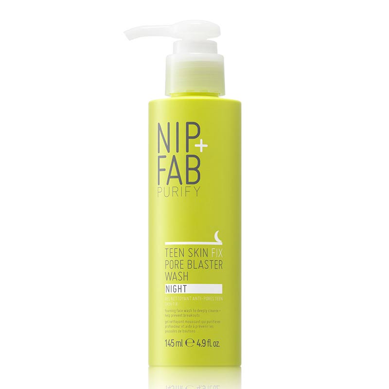 Nip + Fab Teen Skin Fix Pore Blaster Night Wash | face wash | face cleanser | makeup remover | prevent breakouts | vegan cleanser | unclog pores | salicylic acid  | tea tree oil | night face wash