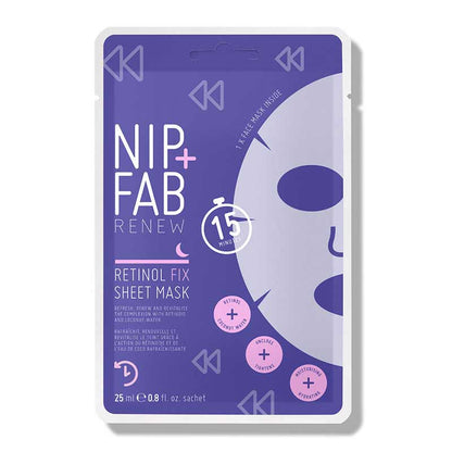 Nip + Fab Retinol Fix Sheet Mask | face mask | Retinoid  | unclog pores | hydrate skin | coconut water