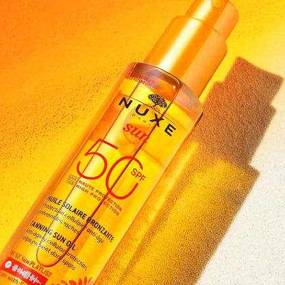 NUXE Tanning Sun Oil SPF 50 | sun protector | sun cream | sun oil | tan enhancer 