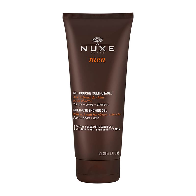 NUXE MEN Multi-Use Shower Gel | men's face wash | men's shampoo | men's body wash | woody scent