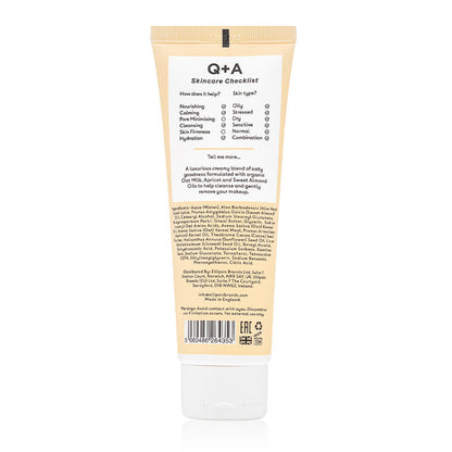 Q+A Oat Milk Cleanser | milky cleanser for calming the skin