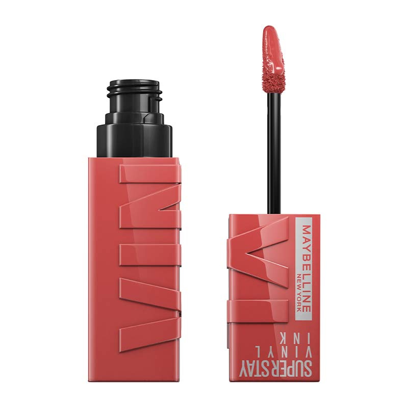 Maybelline SuperStay Vinyl Ink Liquid Lipstick | no transfer lipstick | shade peachy | pink glossy wet look lipstick