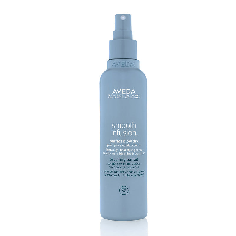 Aveda Smooth Infusion Perfect Blow Dry Spray | plant powered frizz control | lightweight heat styling spray | transforms adds shine and protects