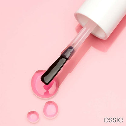 Essie Nail Care Hard To Resist Strengthener | pink tint swatch | clear nail strengthener texture