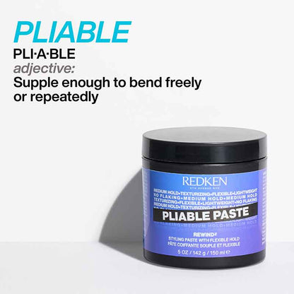 Redken Pliable Rewind Styling Paste | For a bouncy hairstyle | Flexible use paste | Multi-functional paste