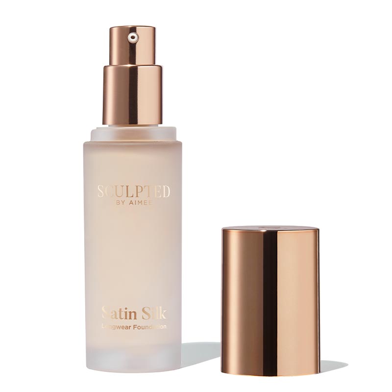 Sculpted By Aimee Connolly Satin Silk Longwear Foundation | makeup | skin | face | base | foundation | medium - high coverage | comfortable | 8+ hours | flawless |  weightless | smooth | even | complexion | skin-loving ingredients | hydrating formula