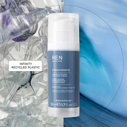 REN Everhydrate Marine Moisture-Replenish Cream | Skincare | Face cream | facial cream | REN | Moisturising cream | hyaluronic acid | hydrating cream 