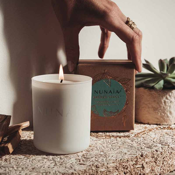 Nunaia Sacred Space Candle | Nunaia | Christmas candles | Xmas gifts | gift sets | gifts for her | gifts for mum | Christmas gift sets 