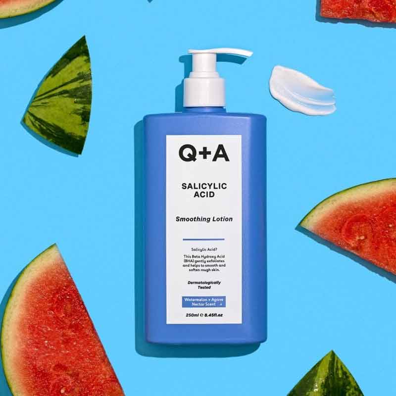 Q+A Salicylic Acid Smoothing Lotion | watermelon scented body lotion for bumpy skin