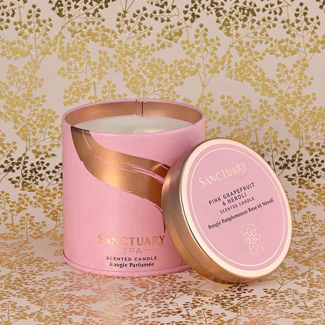 Sanctuary Pink Grapefruit & Neroli Scented Candle | Gift Candle